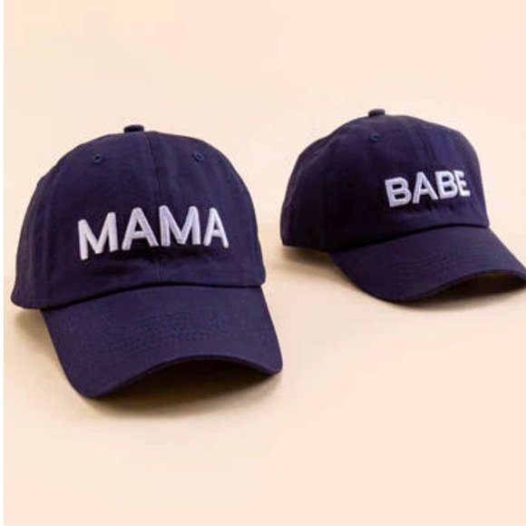 BNWT Mama and Babe Matching Baseball Hat Set, Maternity gift - Picture 1 of 3